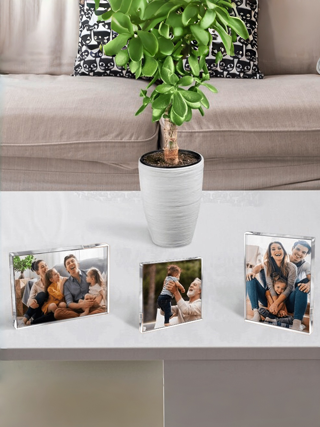 1 Personalized Acrylic Photo Block Decor - Customize your favorite memories. The perfect gift for anniversaries, birthdays, weddings, and graduations.